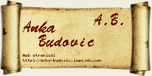 Anka Budović vizit kartica